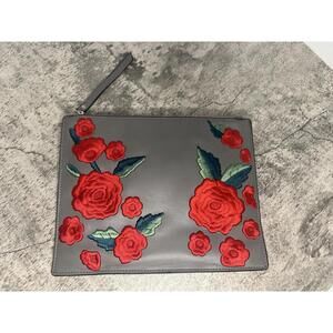Grey‎ Floral Clutch